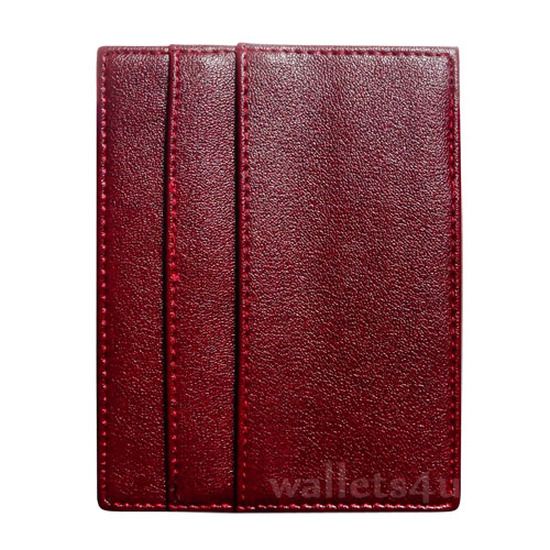 Magic Wallet, red leather, multi card - MC0279